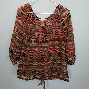 5/$20🌹 Sheet Aztec Design Top